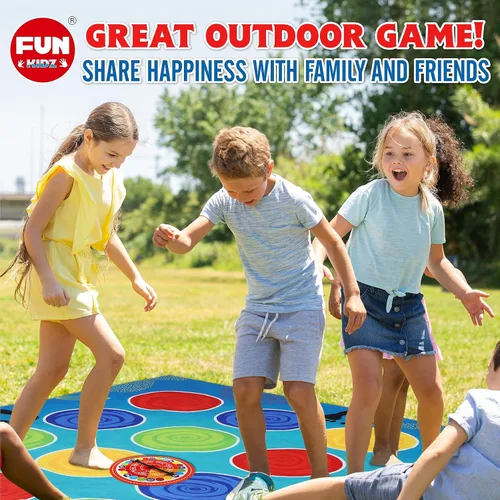Miniatura 7 de FunKidz - Juego clásico de poses giratorias, juego de fiesta gigante para niños y adultos, mayor tamaño, actividad familiar en interiores