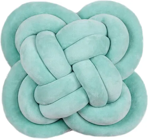 Miniatura 27 de Cyprinus Carpio Almohada creativa con nudo de bola de rosa, cojín de flor para sofá, almohada lumbar, decoración (rosa-C)