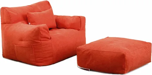 Miniatura 11 de Sofa Lazy Sack - Puf gigante para adultos (sin relleno), tumbona perezosa, tatami, ultra suave, funda para silla, muebles de sala de estar, asiento