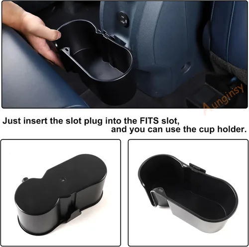Miniatura 4 de Bandeja organizadora expansora para portavasos trasero de automóvil compatible con Ford Maverick 2022-2024 para asiento de automóvil trasero doble