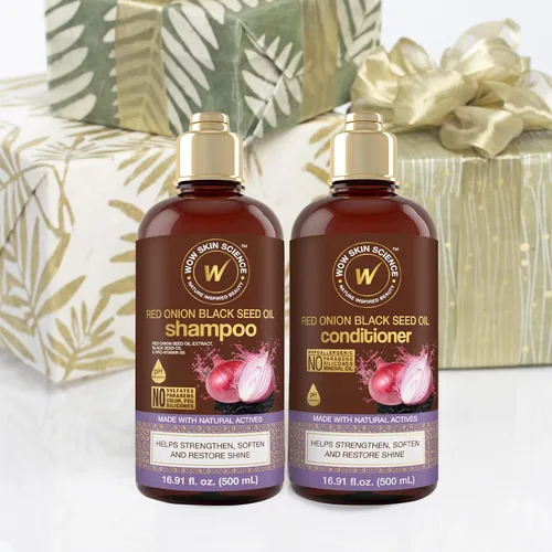 Miniatura 7 de WOW Skin Science Champú y acondicionador Red Onion Black Seed Duo 16.9 oz