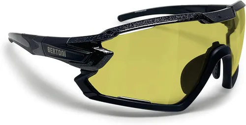 Miniatura 11 de Bertoni Gafas de sol deportivas polarizadas fotocromáticas ciclismo MTB con prescripción portador QUASAR Negro-Aguamarina/Espejo Azul