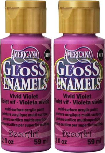 Miniatura 2 de DecoArt Americana Pintura esmaltada brillante, 2 onzas, violeta vivo