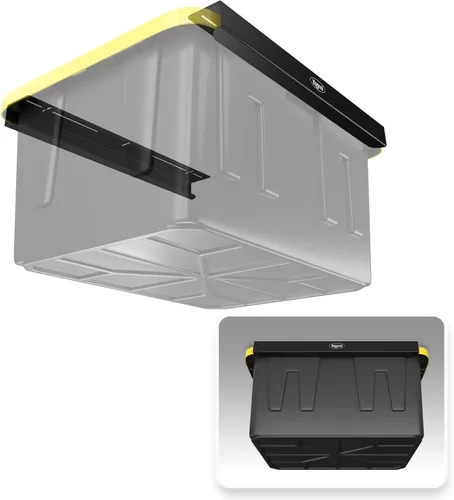 Miniatura 13 de Koova Estante de almacenamiento para garaje de alta resistencia para 4 contenedores. Ancho ajustable, capacidad de 160 libras. Soporte de techo