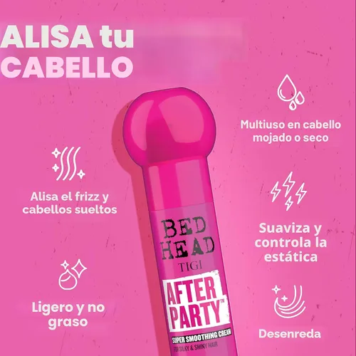 Miniatura 4 de TIGI Bed Head After Party Crema Súper Suavizante – Producto de Peinado Capilar Anti Encrespamiento, Protección contra la Humedad para Cabello