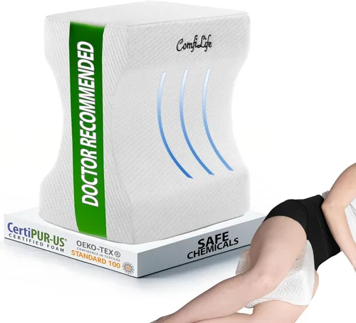 Almohada ortopédica ComfiLife para rodilla para alivio de ciática, dolor de espalda, dolor en la pierna, embarazo, dolor de cadera y en las