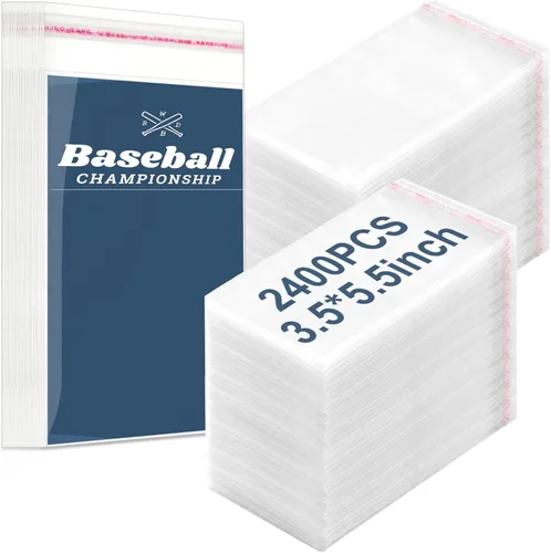 Miniatura 11 de Lewtemi 100 fundas graduadas para tarjetas, bolsas resellables de equipo para tarjetas de intercambio, béisbol, deportes, losas, protección de losas