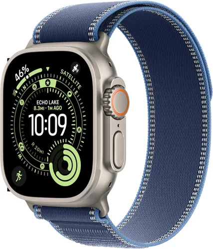 Miniatura 20 de Apple Watch Ultra 3 [GPS + Cellular 49mm] Reloj inteligente para correr y multideporte con funda de titanio resistente con bucle milanés de titanio