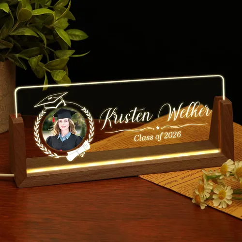 Miniatura 6 de Placa de nombre de escritorio personalizada, placa de identificación acrílica personalizada para escritorio, regalos de graduación para la clase