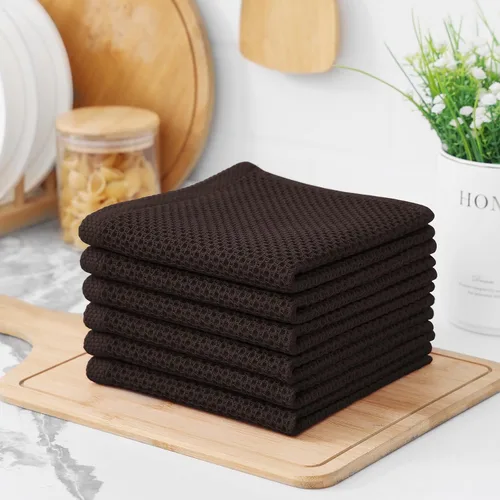 Miniatura 543 de Kitinjoy - Paños de cocina de 100 % algodón, tela de tejido gofrado, paño de limpieza ultrasuave, absorbente y de secado rápido. Beige