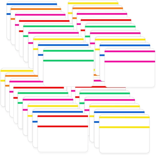 Miniatura 7 de Tenare Pestañas adhesivas de 2 pulgadas, índice de bandera adhesiva, pestañas de archivo grabables y reposicionables, marcadores de páginas