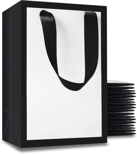 Miniatura 12 de Bolsas de regalo de tamaño mediano, venta al por menor, mercancía Blanco Negro