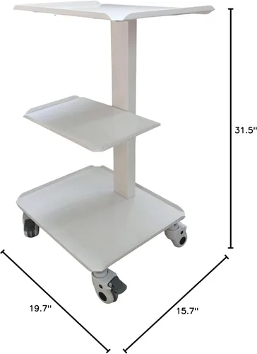 Miniatura 10 de TECHTONGDA Carrito de belleza móvil para salón, carrito rodante de 3 niveles, carrito de esteticista con ruedas, carrito de rodillo de salón