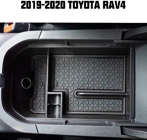 Miniatura 6 de D-Lumina Organizador de consola central RAV-4 - Compatible con Toyota RAV4 2019 2020 2021 2022 2023 2024 2025 - Bandeja de almacenamiento secundaria