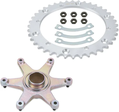 M MATI Piñón de eje trasero y kit de soporte de collar de cubo de montaje para Yamaha Raptor 660 2001-2005 YFM660R