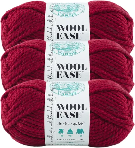 Miniatura 186 de Lion Brand Yarn - Ovillo de lana Wool-Ease Thick & Quick color fuerza aérea