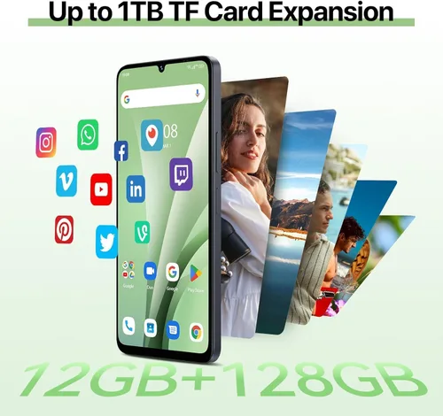 Miniatura 8 de UMIDIGI Teléfono celular desbloqueado G9C Android 14, Octa-core 12GB +128GB Expandir 1TB teléfono inteligente desbloqueado, 6.75 pulgadas HD+ 90Hz
