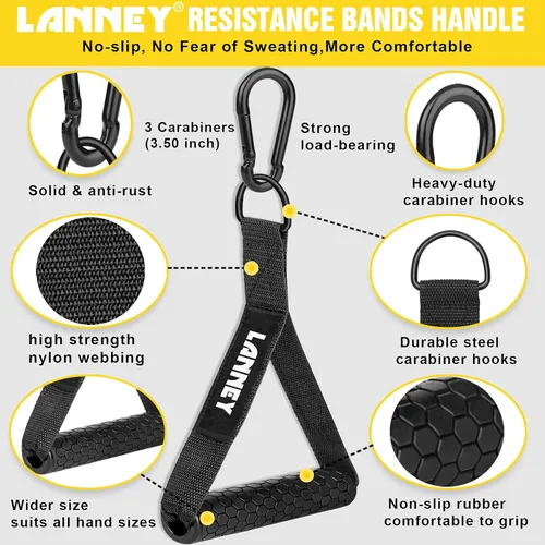 Miniatura 3 de Accesorio para máquina de cable de tríceps, cuerda de jalón de tríceps de 35 pulgadas, accesorios de jalón LAT, set de accesorios de gimnasio
