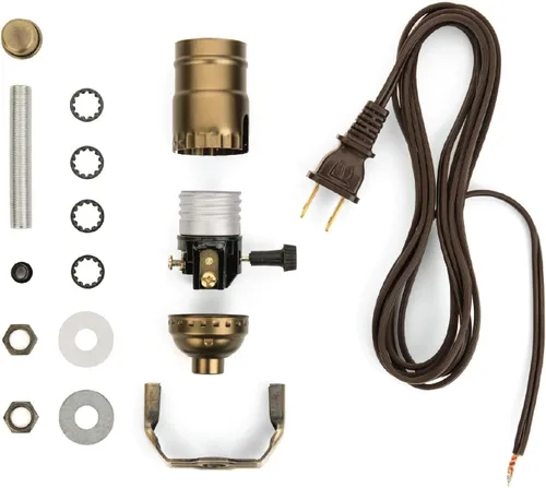 Miniatura 14 de Kit de lámpara – Kit de cableado eléctrico para hacer o reacondicionar lámparas – Kits de recableado de lámpara con instrucciones – Kit de lámpara