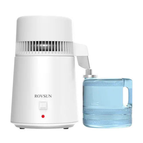 Miniatura 9 de ROVSUN - Destilador de agua de 1.1 galones/4L, máquina de agua destilada para encimera con recipiente libre de BPA, purificador de agua destilada