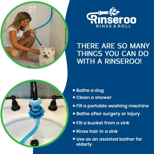 Miniatura 7 de Rinseroo Conectores de manguera de ducha de repuesto (paquete de 3) para manguera de agua de mano sin cordones, adaptador de grifo para ducha