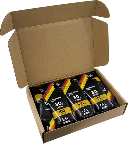 Precision Fuel 30 - Gel energético de cafeína – Geles de correr de sabor suave para atletas de resistencia, carbohidratos, fácil de digerir,