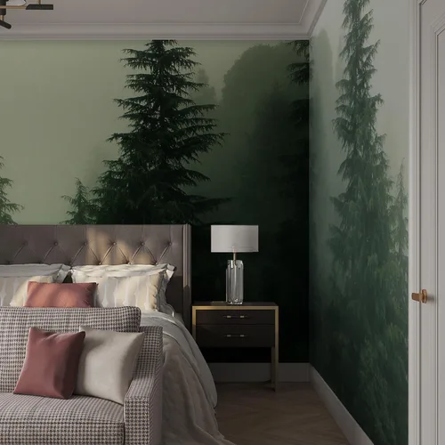 Miniatura 123 de SIGNFORD - Papel tapiz de diseño de bosque, removible para dormitorio o sala de estar, 100 x 144 pulgadas Bosque1-1911-m17