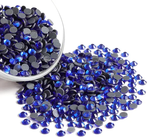 Miniatura 5 de 6000 diamantes de imitación termoadhesivos a granel, diamantes de imitación azules para ropa de manualidades, cristales termoadhesivos para Zafiro