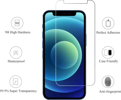 Miniatura 2 de Ailun Protector de pantalla para iPhone 12 mini 2020 [5.4 pulgadas] 3 unidades de vidrio templado