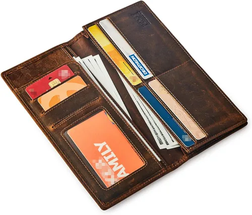 Miniatura 6 de BRASS TACKS Leathercraft Vintage Top Grain Leather Wallet for Men Gift Box
