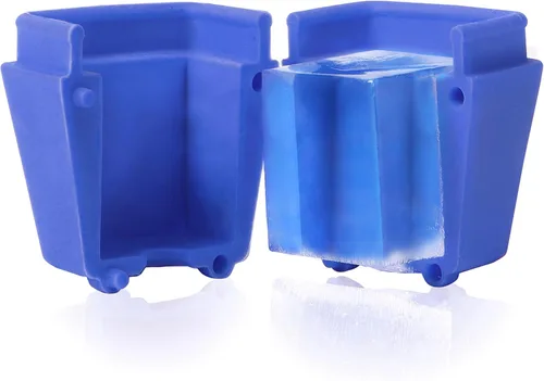Miniatura 4 de Dexas ice•ology Molde de Hielo Transparente de Silicona para Hielo de Cóctel Artesanal, Bandeja de Cubos de 8