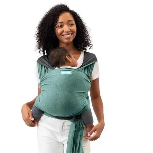 Miniatura 11 de Portabebés Moby Baby Wrap Featherknit para recién nacidos a niños pequeños (8-15kg), porta bebé tipo cabestrillo, diseño ligero y manos libres