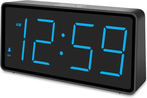 Miniatura 7 de Peakeep Reloj digital con pilas, reloj despertador para dormitorios, con 4 reguladores de intensidad grandes inalámbricos, para personas mayores