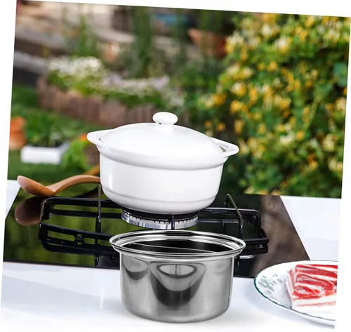 Miniatura 9 de DOITOOL Olla de sopa pequeña de acero inoxidable compatible con olla de inducción Hotpot Liner