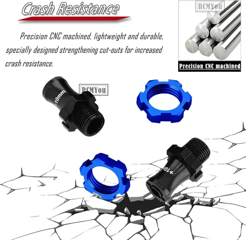Miniatura 4 de Parte de mejoras de llave hexagonal de rueda de 0.472 in y 0.669 in para 1/10 Slash Rustler Stampede Bandit 4wd 2wd, adaptadores de cubo hexagonal