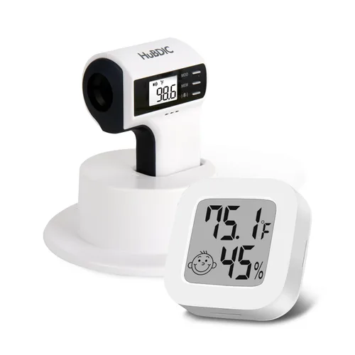 Miniatura 8 de HubiBaby - Termómetro infrarrojo sin contacto para adultos, termómetro digital preciso para la frente, pantalla LED grande, alarma de fiebre