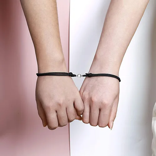 Miniatura 5 de Pulseras magnéticas para parejas, pulsera de cuerda trenzada de atracción mutua, regalos para parejas, mujeres, hombres, amantes, novio, novia, él