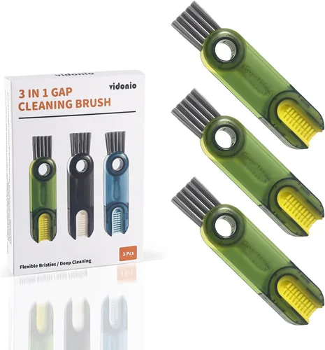 Miniatura 12 de Set de cepillos de limpieza de 3 en 1 para tapas de tazas, herramientas de limpieza multifuncionales para botellas aisladas, limpiador de portavasos