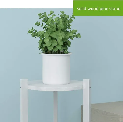 Miniatura 6 de Diseño de doble capa interior de soporte de flores,Soporte de maceta de madera maciza,Sala de estar Balcón Planta Soporte impermeable a prueba