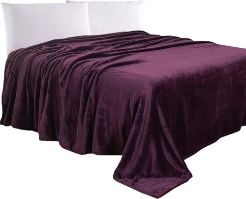 Miniatura 34 de Elegant Comfort Manta de Lujo con Sensación de Terciopelo, Manta Ligera para Todas las Estaciones, Ultra Suave, de Felpa de Forro Polar de Franela