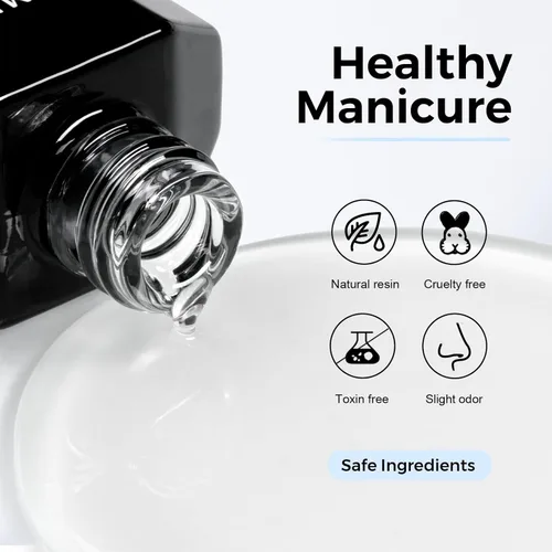 Miniatura 3 de TOMICCA Capa superior de gel mate, 0.5 onzas líquidas, acabado mate para esmalte de uñas de gel, remojar LED UV para curar de larga duración