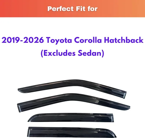 Miniatura 394 de KPY Visor de ventana compatible con Kia Soul 2009-2013, Protector contra lluvia de 4 unidades, deflectores de ventilación de ventana lateral