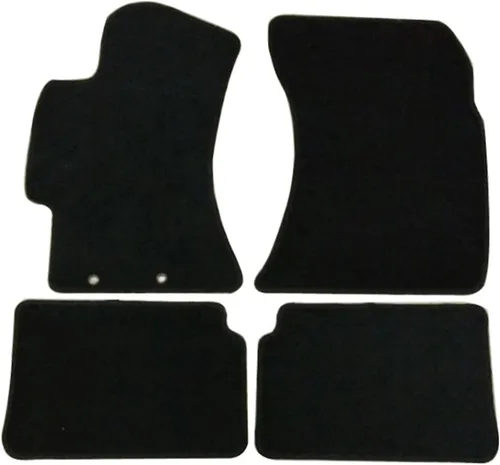 IKON MOTORSPORTS - Alfombrillas compatibles con Subaru Impreza 2008-2011, alfombra delantera y trasera de nailon negro