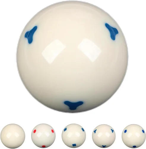 Bola de billar blanca de repuesto de 2-1/4", bola blanca de taco, bola azul de 6 puntos AAA, 6 onzas, 6.00 oz, accesorios para mesa de billar CLOVER