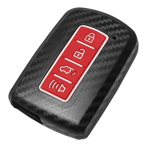 Miniatura 7 de Funda luminosa para llavero inteligente compatible con Toyota Avalon Camry Corolla Highlander RAV4 4 botones sin llave control remoto de fibra