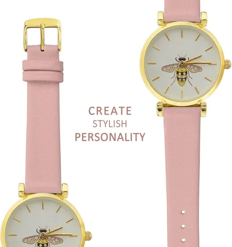 Miniatura 5 de WOCCI Correas de reloj elegantes, correas de repuesto de cuero genuino para hombres y mujeres, ancho de la correa 0.315 in, 0.394 in, 0.472 in