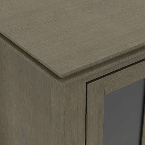 Miniatura 6 de SIMPLIHOME Artisan Mueble para TV de madera maciza de 53 pulgadas de ancho estilo transicional en gris Farmhouse para televisores de hasta 60