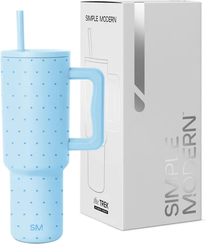Miniatura 83 de Simple Modern Vaso Trek de 40 oz con Asa y Tapa con Pajilla Vaso de Viaje Aislado de Acero Inoxidable Apto para Portavasos Slumberland