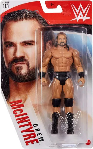 Miniatura 5 de WWE Mattel Drew Mcintyre Basic Series #113 - Figura de acción en escala de 6 pulgadas con articulación y engranaje de anillo, multicolor, GLB16