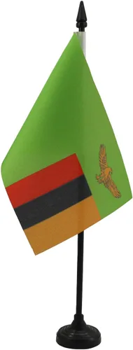 Miniatura 217 de AZ FLAG Sierra Leone Bandera de mesa 5'' x 8'' - Bandera de escritorio de Sierra Leona 21 x 14 cm - Bastón y base de plástico negro
